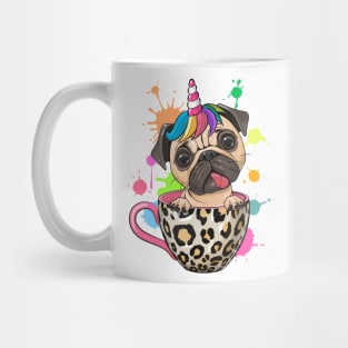 Cute Pug Dog in cup Mug